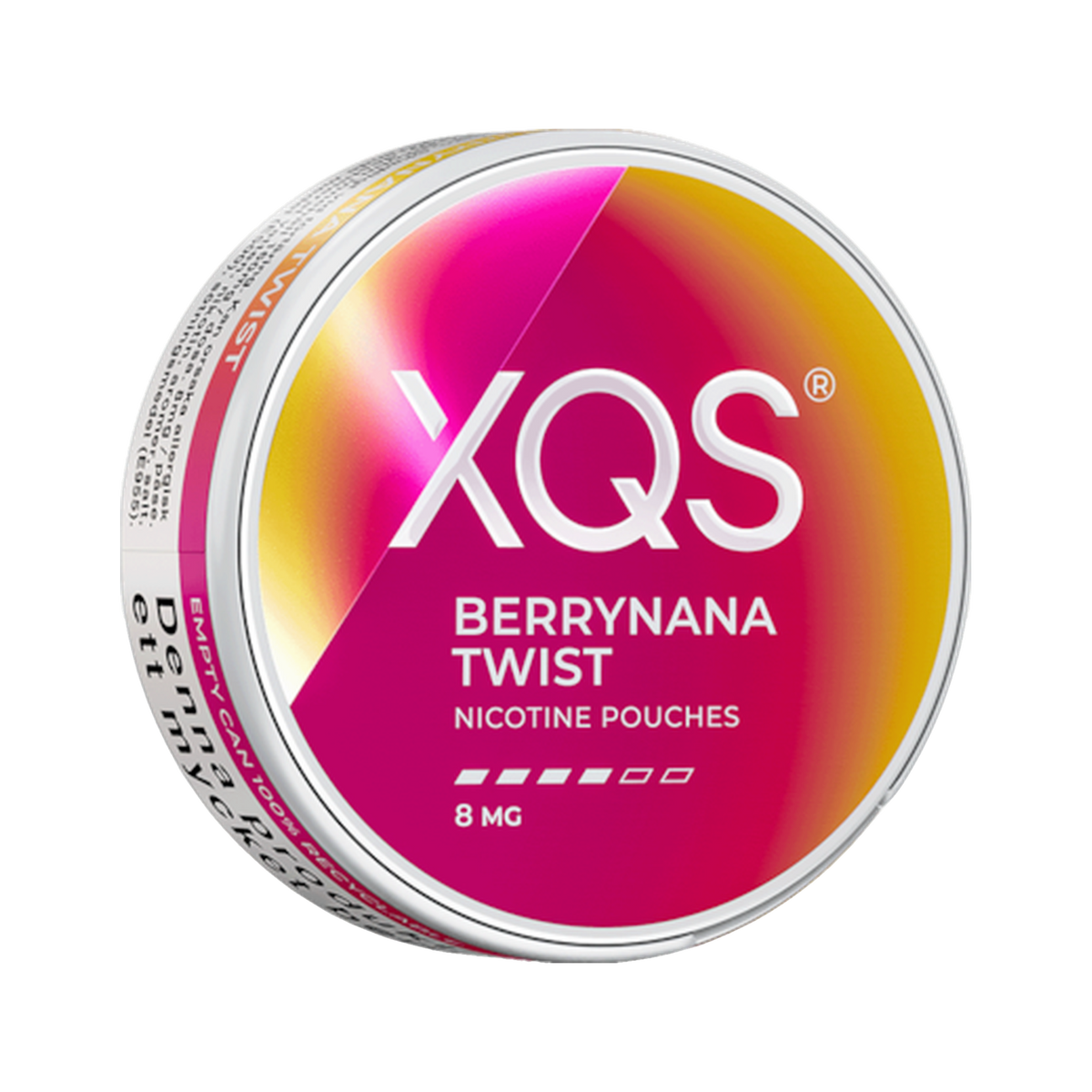XQS BerryNana Twist Strong can, front