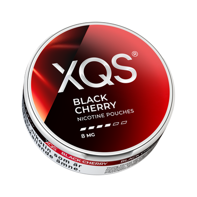 XQS Black Cherry 8mg can, low view