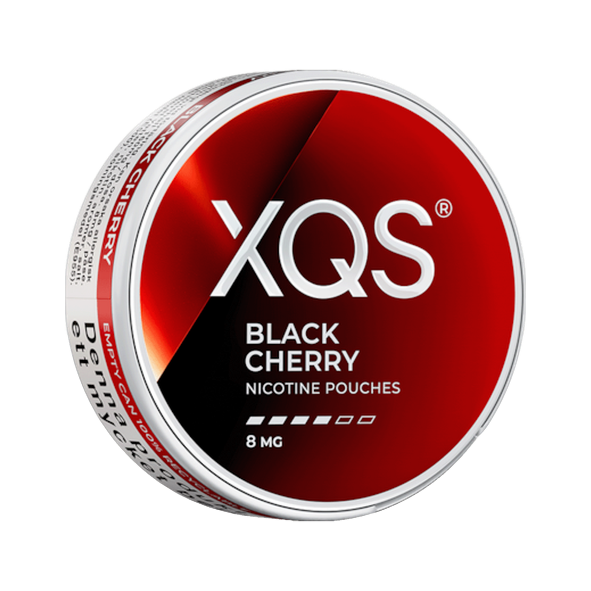 XQS Black Cherry Strong can, front
