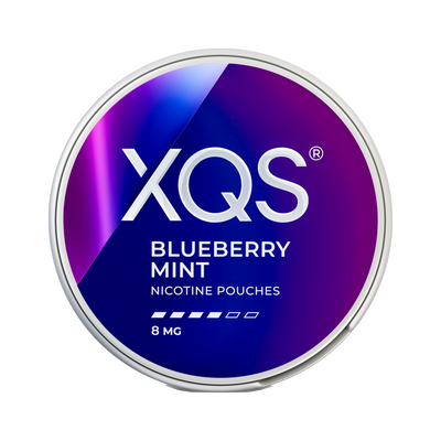 XQS Blueberry Mint Strong can, front