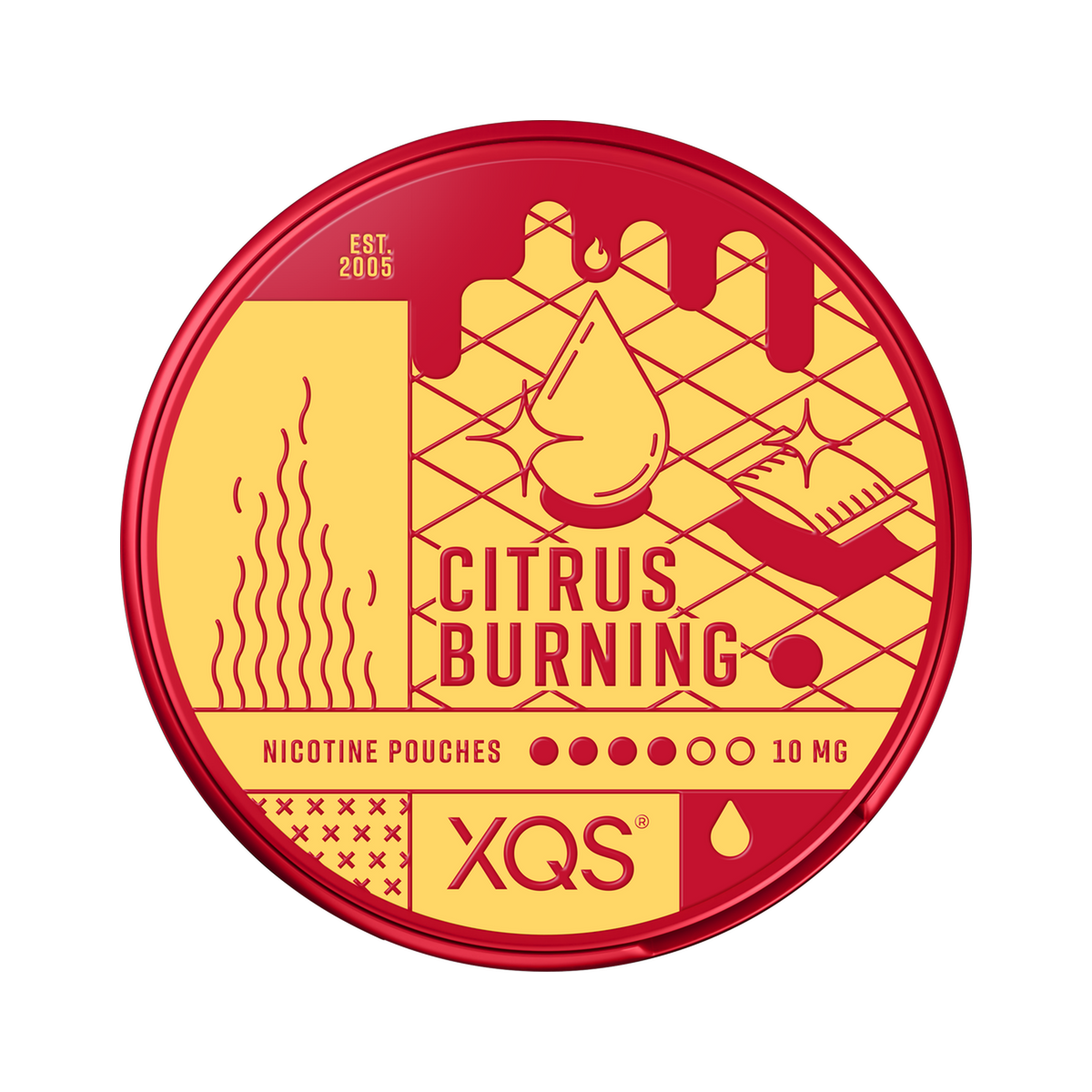 XQS Citrus Burning Slim 10 mg can, front