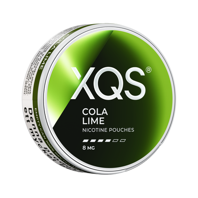 XQS Cola Lime 8mg can, right side