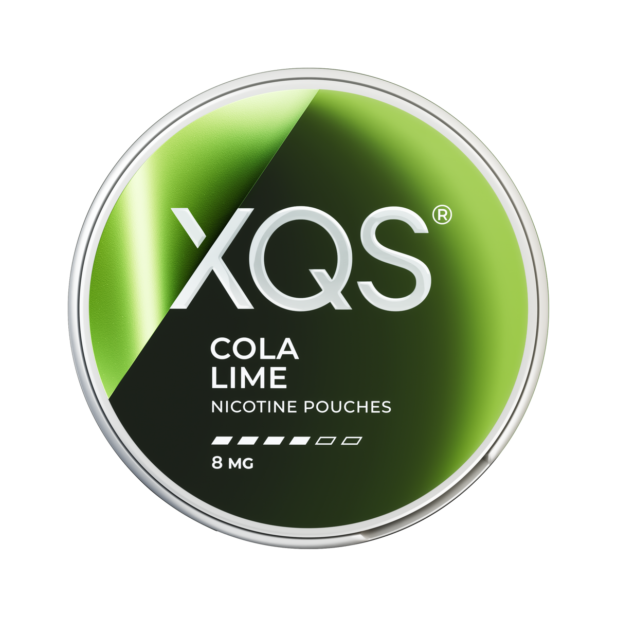 XQS Cola Lime 8mg can, front