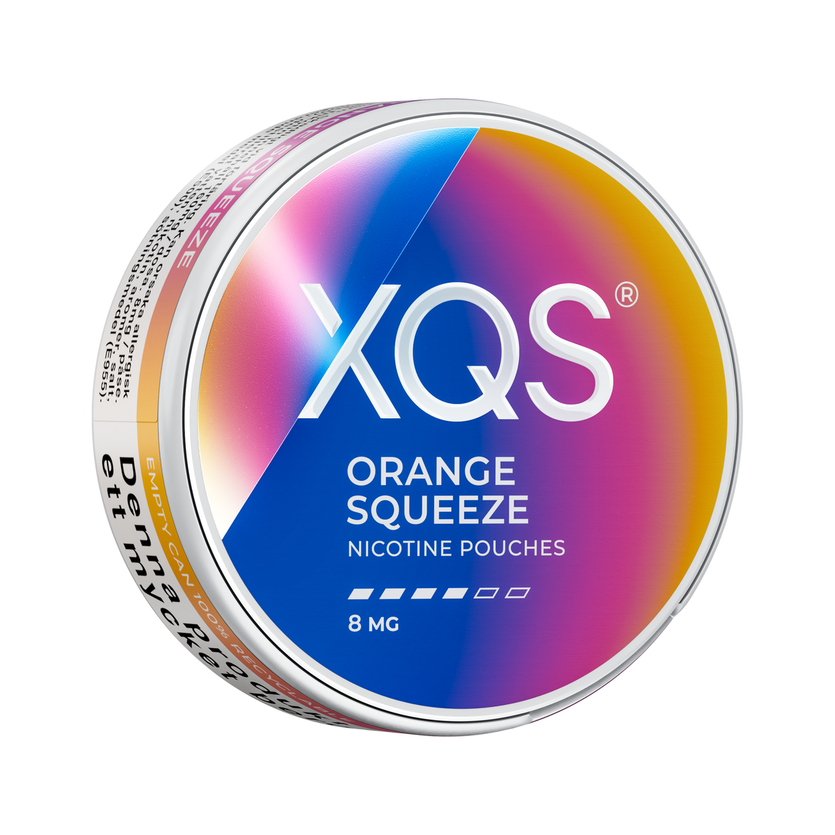 XQS Orange Squeeze 8mg can, right side