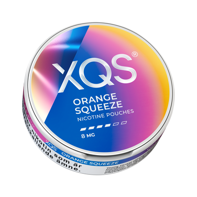 XQS Orange Squeeze 8mg can, low view