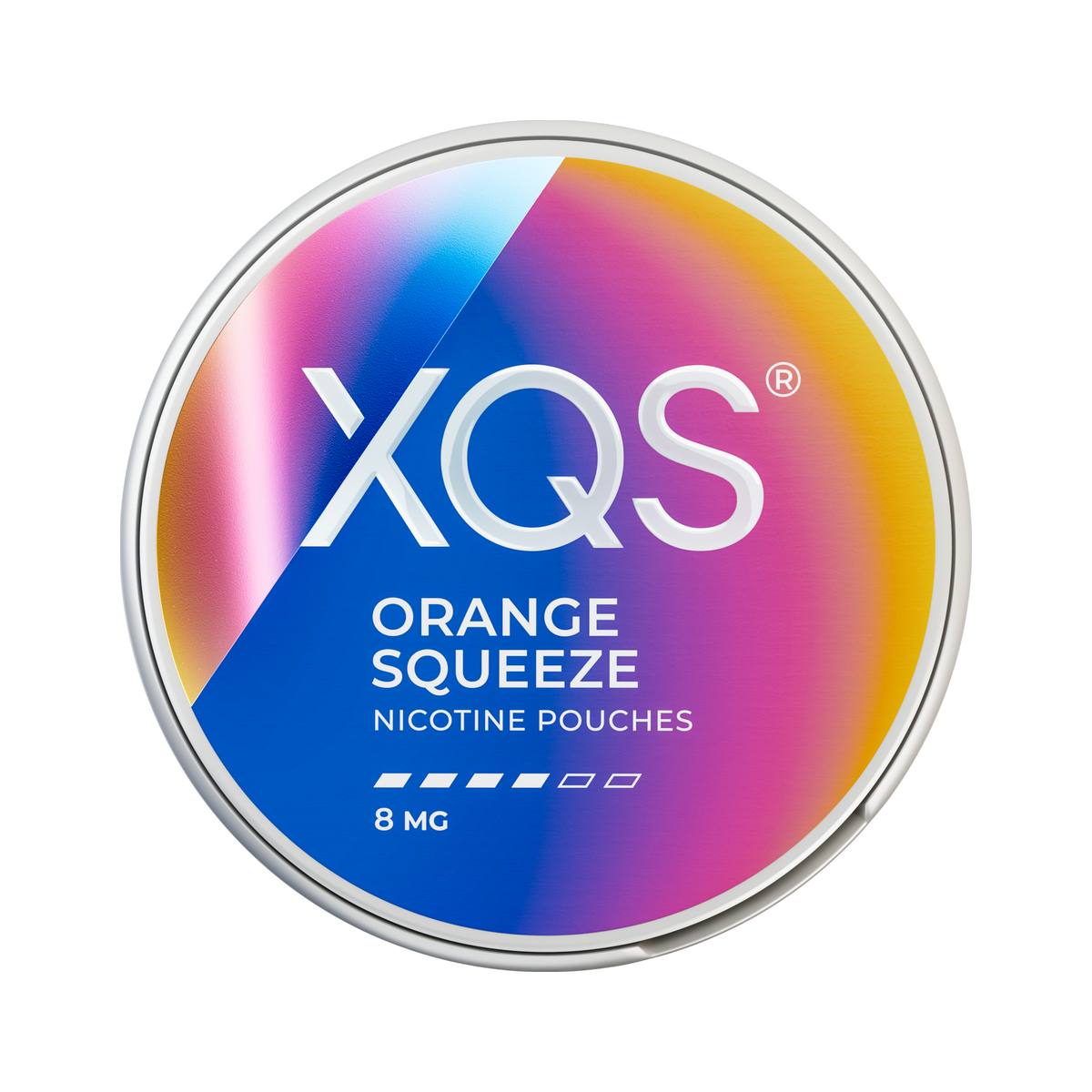 XQS Orange Squeeze 8mg can, front