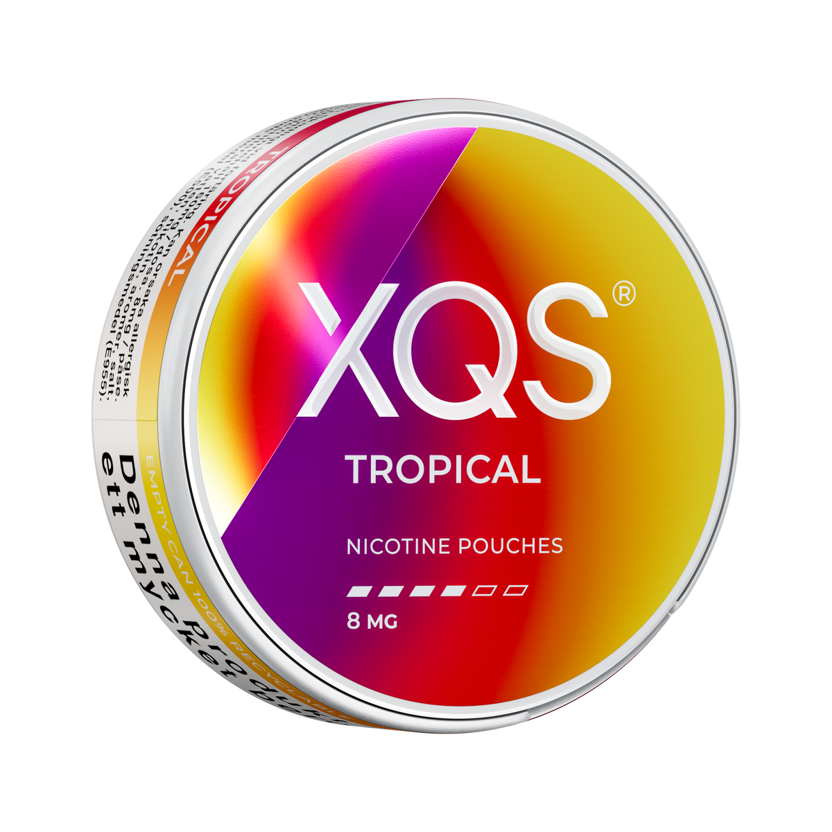 XQS Tropical 8mg can, right side