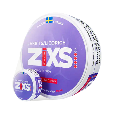 Zixs Licorice Slim Jumbo Can can, front