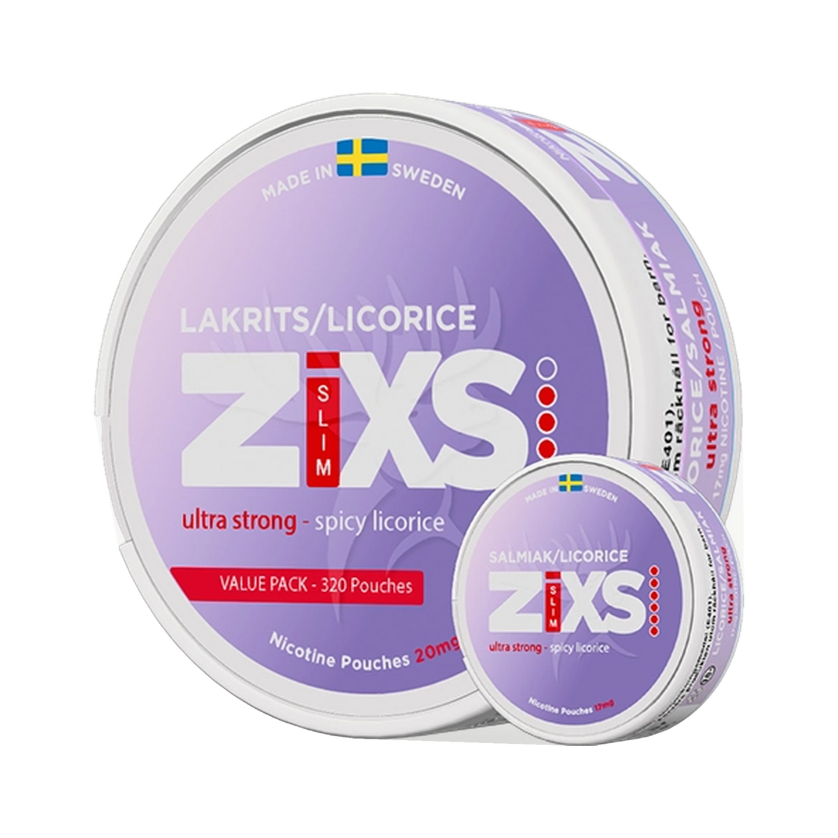 Zixs Lakrits Jumbo Can can, front