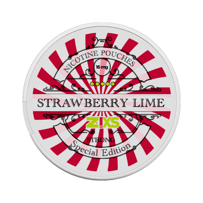 Zixs Strawberry Lime Slim can, front