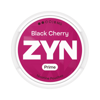 ZYN Black Cherry Prime Mini 6mg (S2) | Bäst före: 05/08/2026 can, front