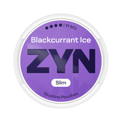 ZYN Blackcurrant Ice Slim 11mg (S4) can, front