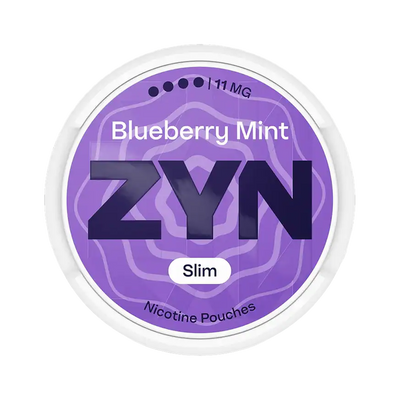 ZYN Blueberry Mint Slim 11mg (S4) can, front