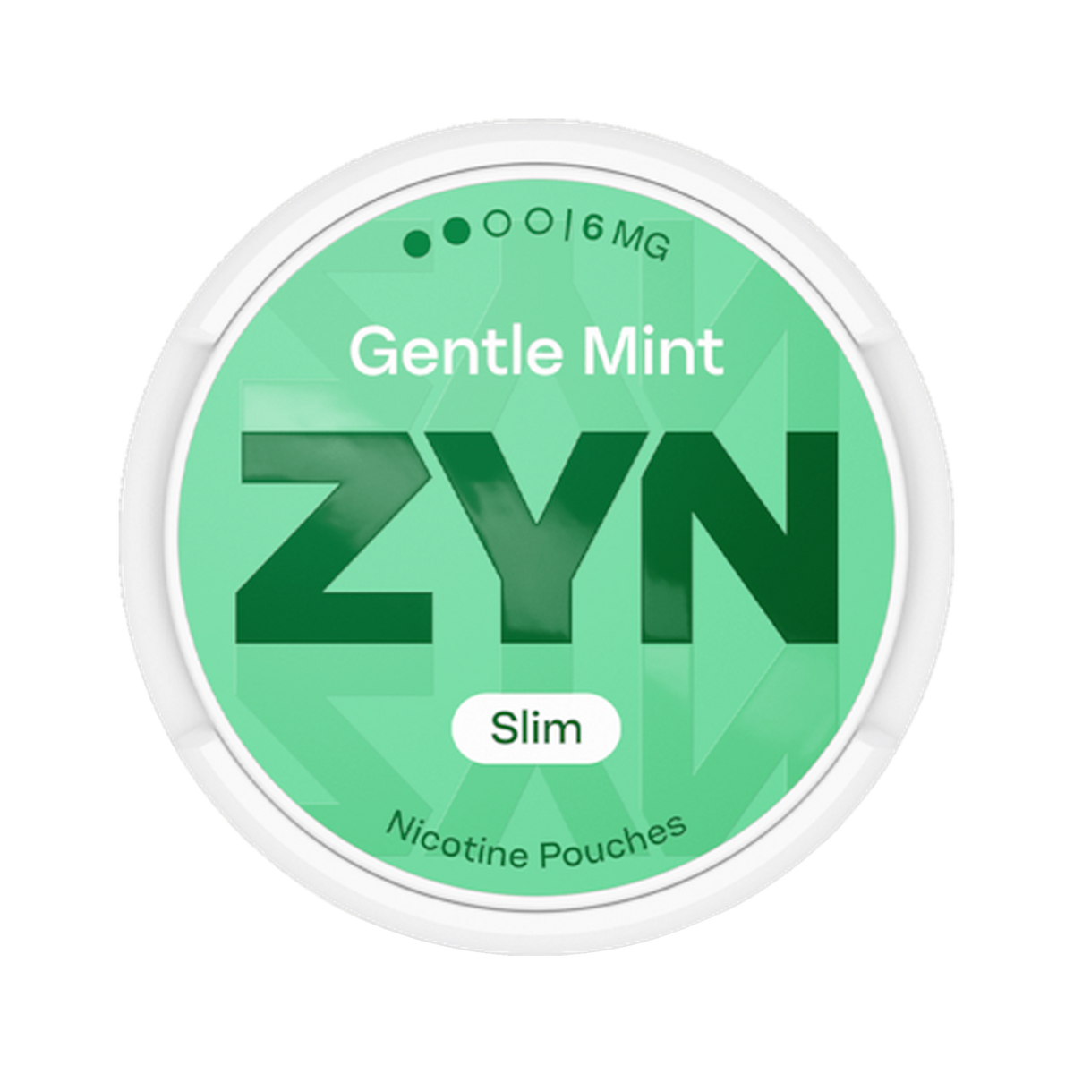 ZYN Gentle Mint Slim 6mg (S2) can, front